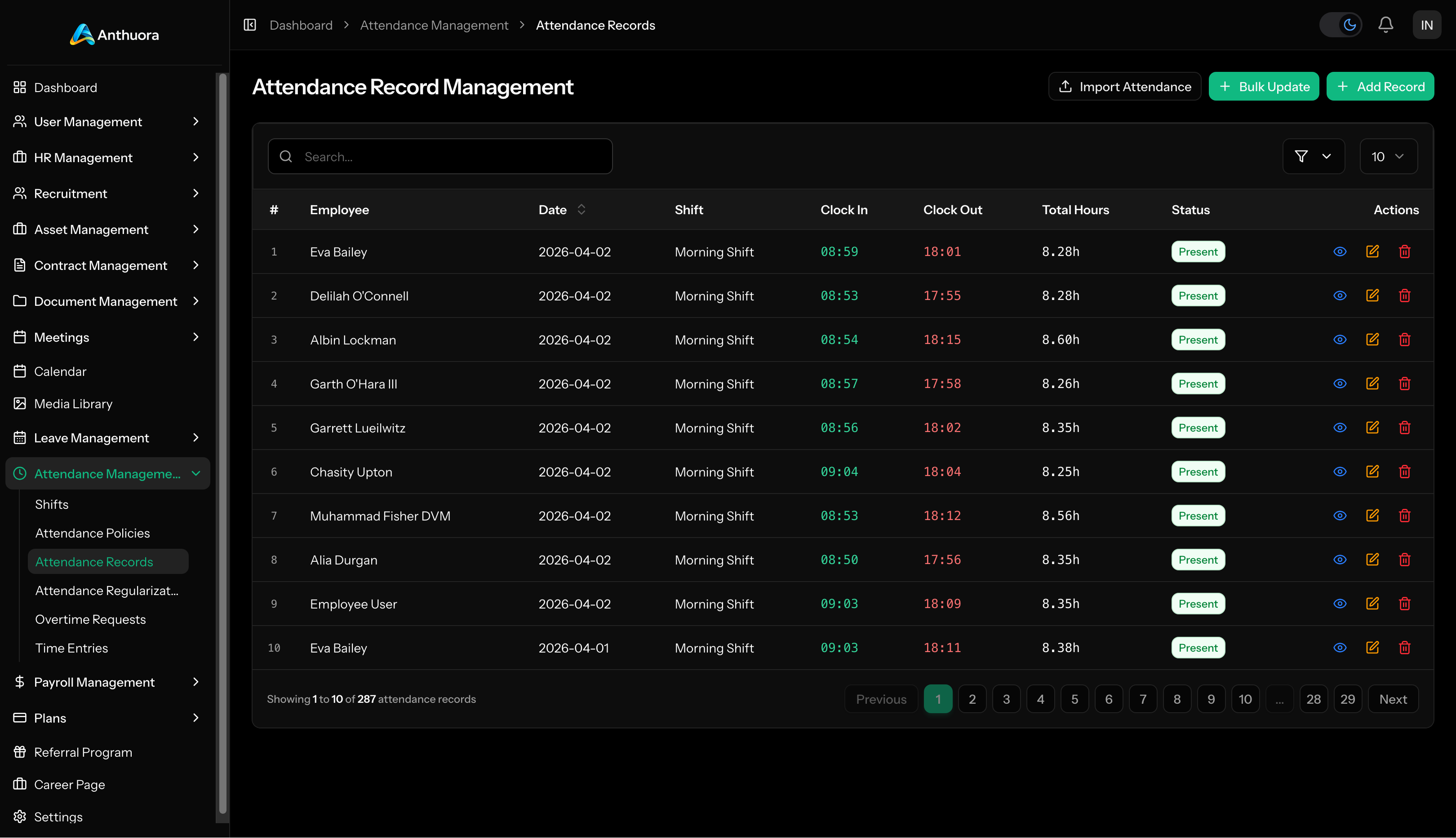 Attendance Tracking