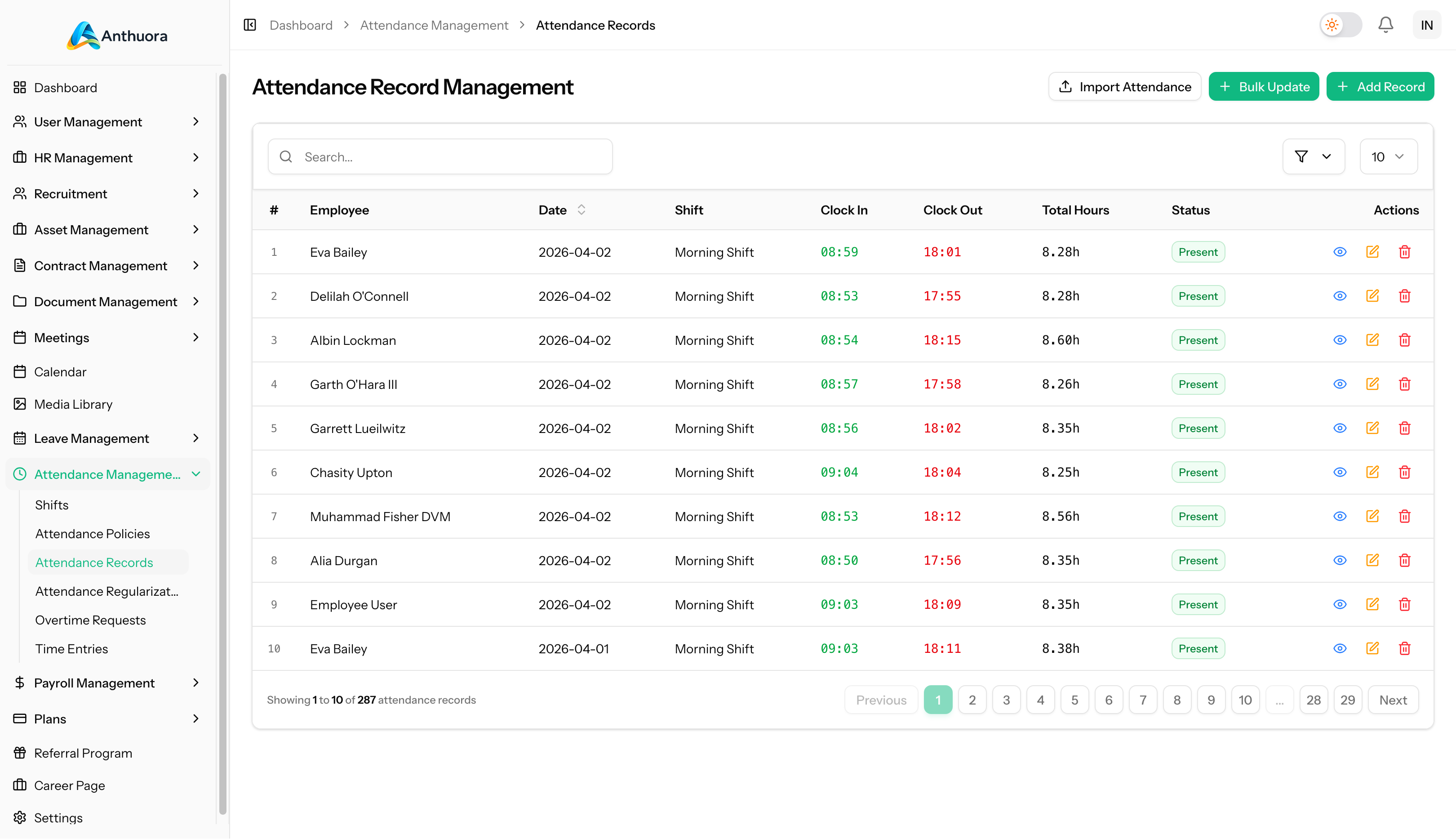 Attendance Tracking